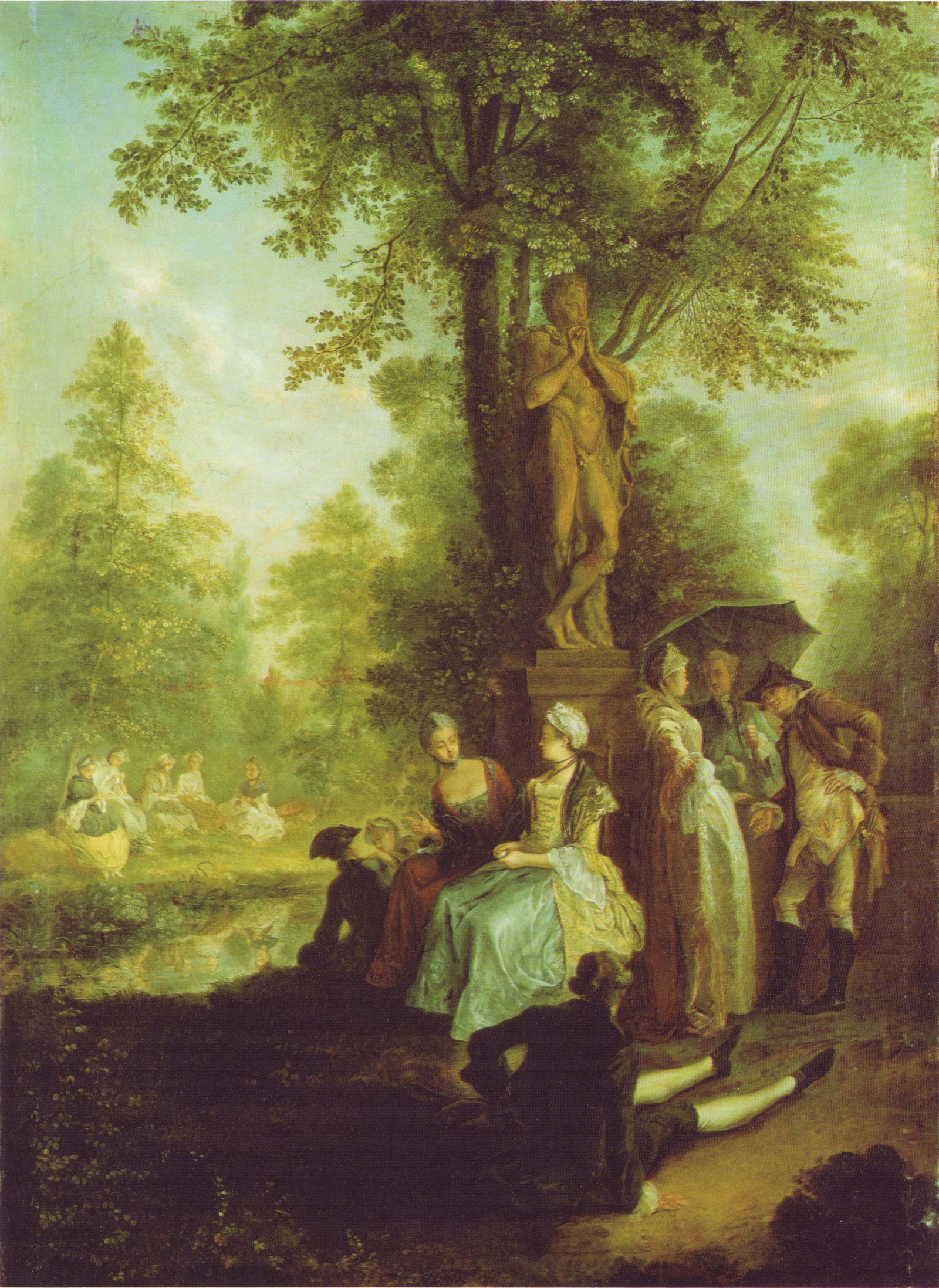 DANIEL CHODOWIECKI: GESELLSCHAFT IM TIERGARTEN ZU BERLIN,  UM 1770