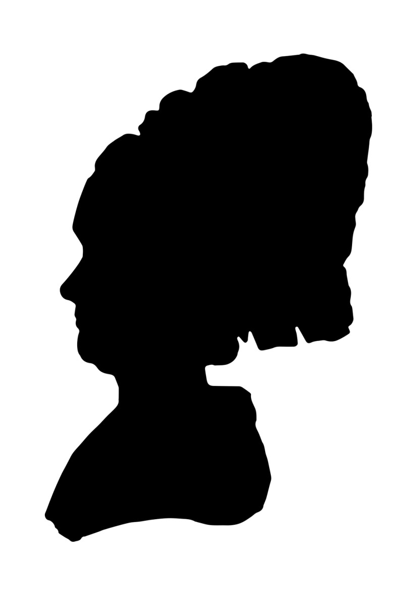 Silhouette of Fromet from an entry made by Moses Mendelssohn in the friendship book (Stammbuch) of Herz Homberg. © Mendelssohn-Gesellschaft.